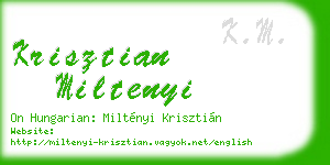 krisztian miltenyi business card