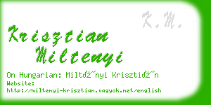 krisztian miltenyi business card